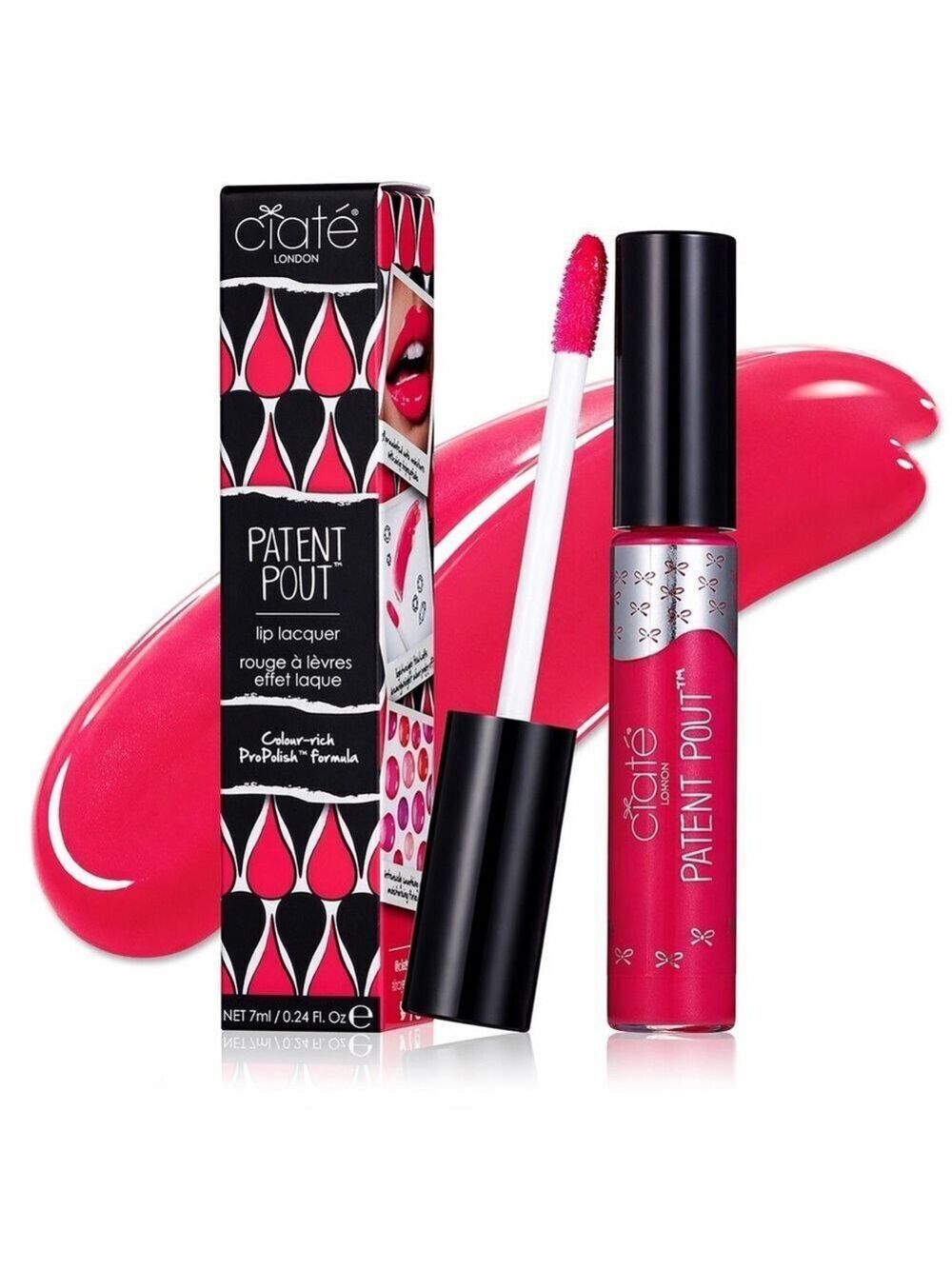Ciaté London Patent Pout Lip Lacquer Bee’s Knees BNIB Glossy